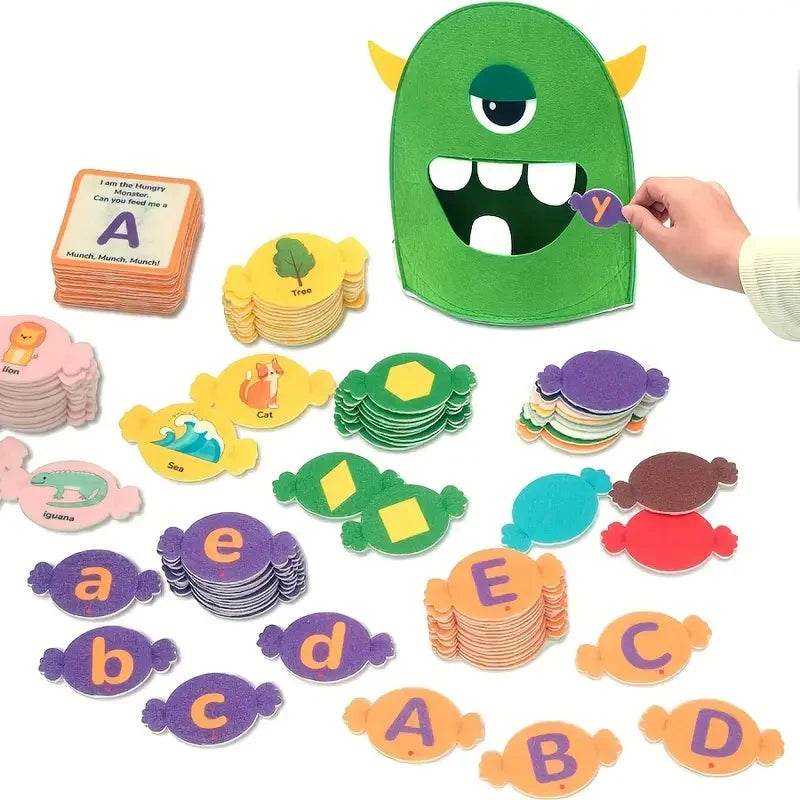 Alphabet Monster Matching Game Fun Letter Recognition Toy for Youngsters 3 Plus Classroom Home Learning Christmas Gift - ToylandEU