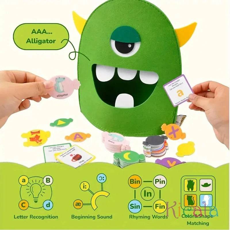 Alphabet Monster Matching Game Fun Letter Recognition Toy for Youngsters 3 Plus Classroom Home Learning Christmas Gift - ToylandEU