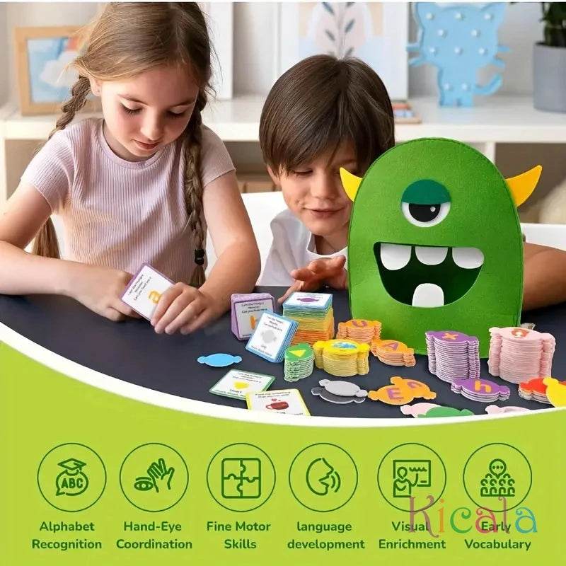Alphabet Monster Matching Game Fun Letter Recognition Toy for Youngsters 3 Plus Classroom Home Learning Christmas Gift - ToylandEU