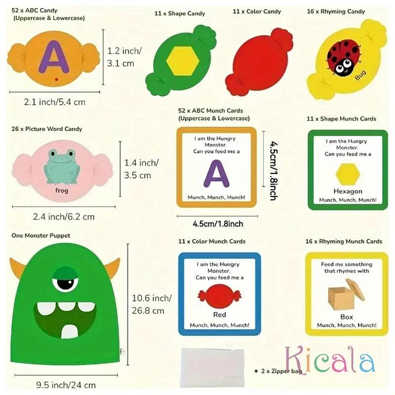 Alphabet Monster Matching Game Fun Letter Recognition Toy for Youngsters 3 Plus Classroom Home Learning Christmas Gift - ToylandEU