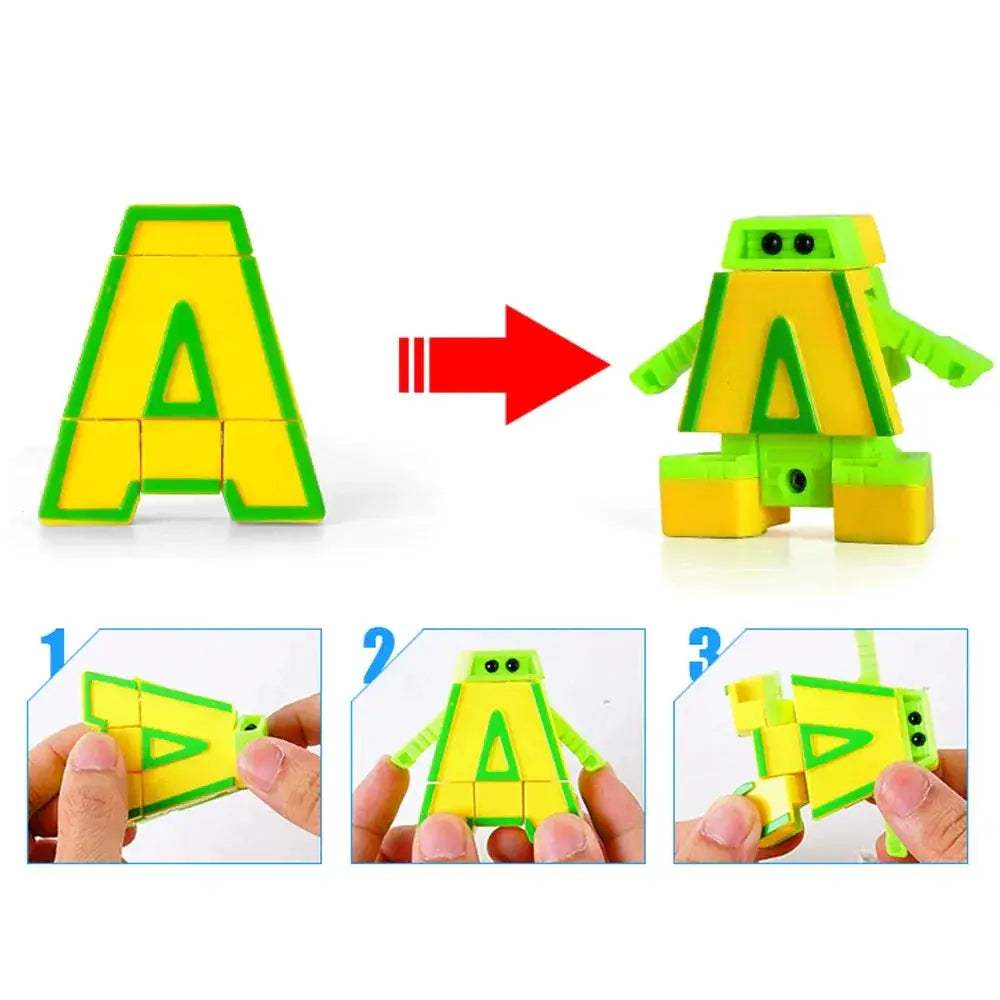 Alphabet Transformation Robot Toy For Kids 26 Transforming Letters - ToylandEU
