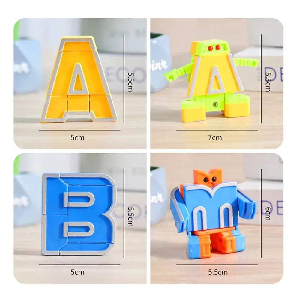 Alphabet Transformation Robot Toy For Kids 26 Transforming Letters - ToylandEU