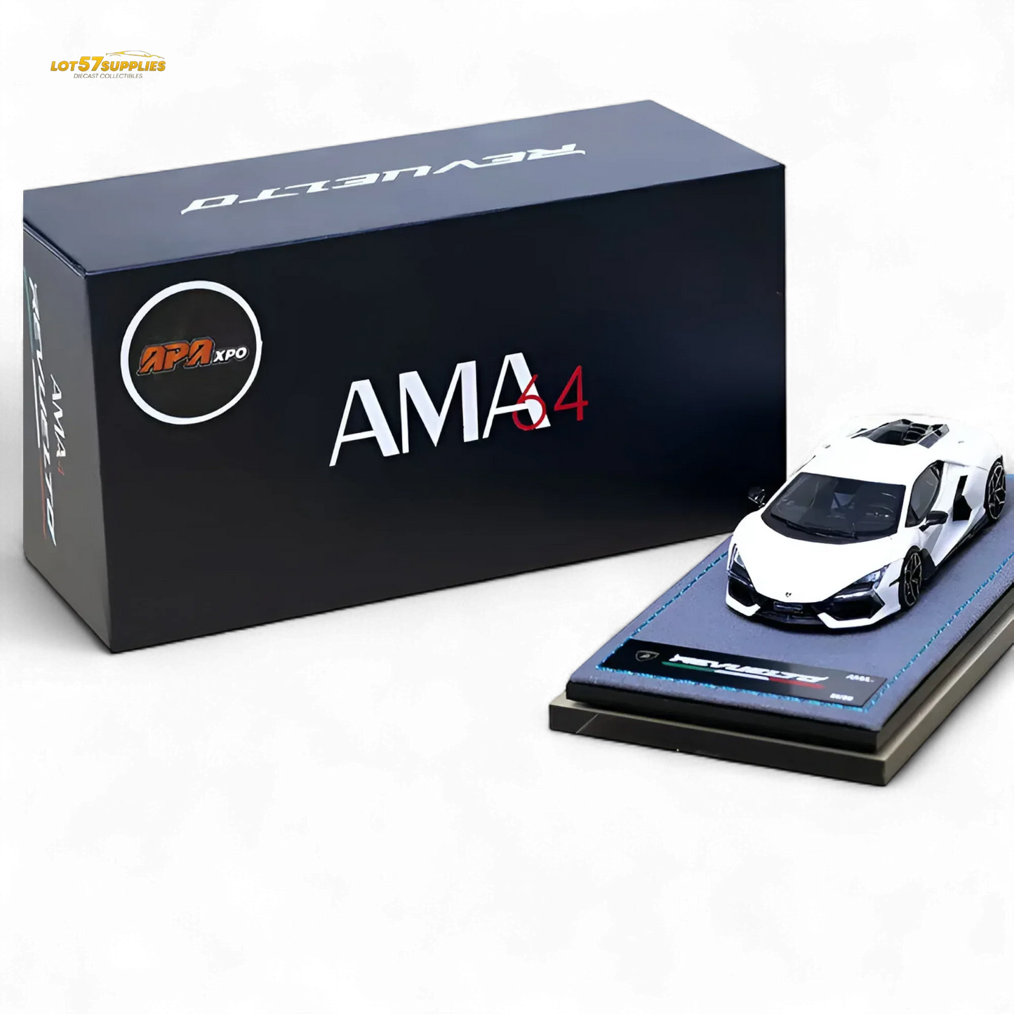 Ama64 Lamborghini Revuelto OneSixtyFour Scale Resin Model White Limited Edition - ToylandEU