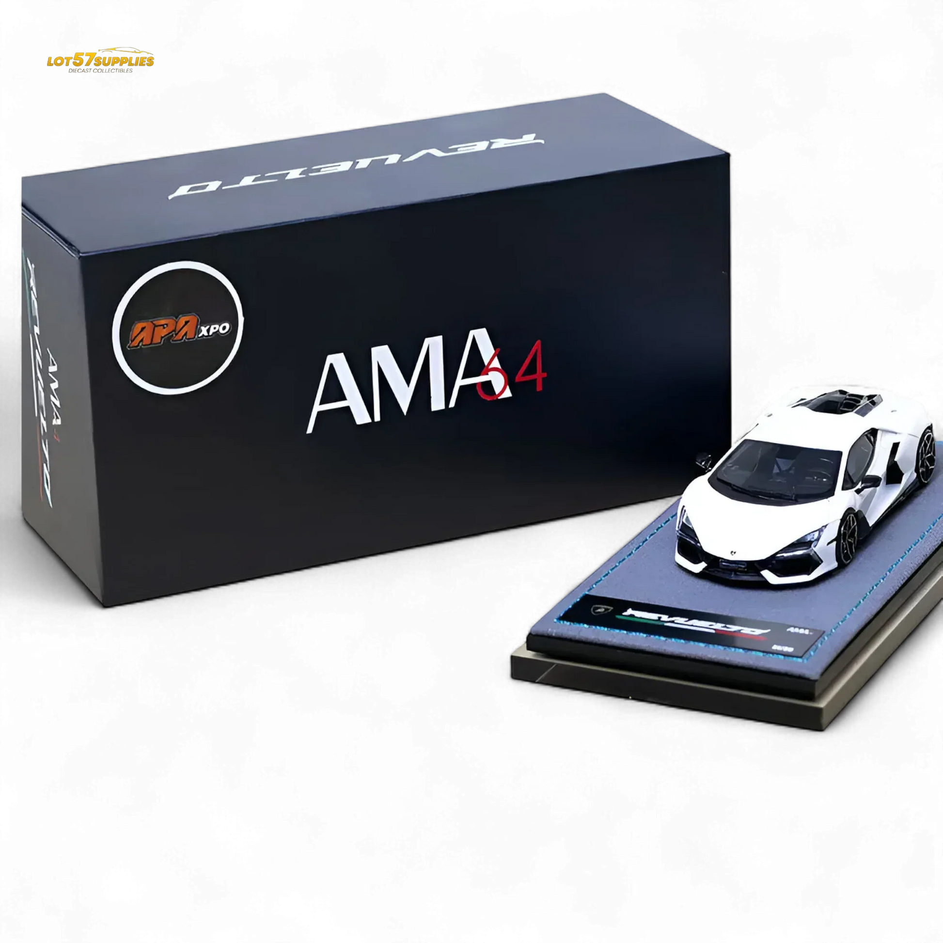 Ama64 Lamborghini Revuelto OneSixtyFour Scale Resin Model White Limited Edition - ToylandEU