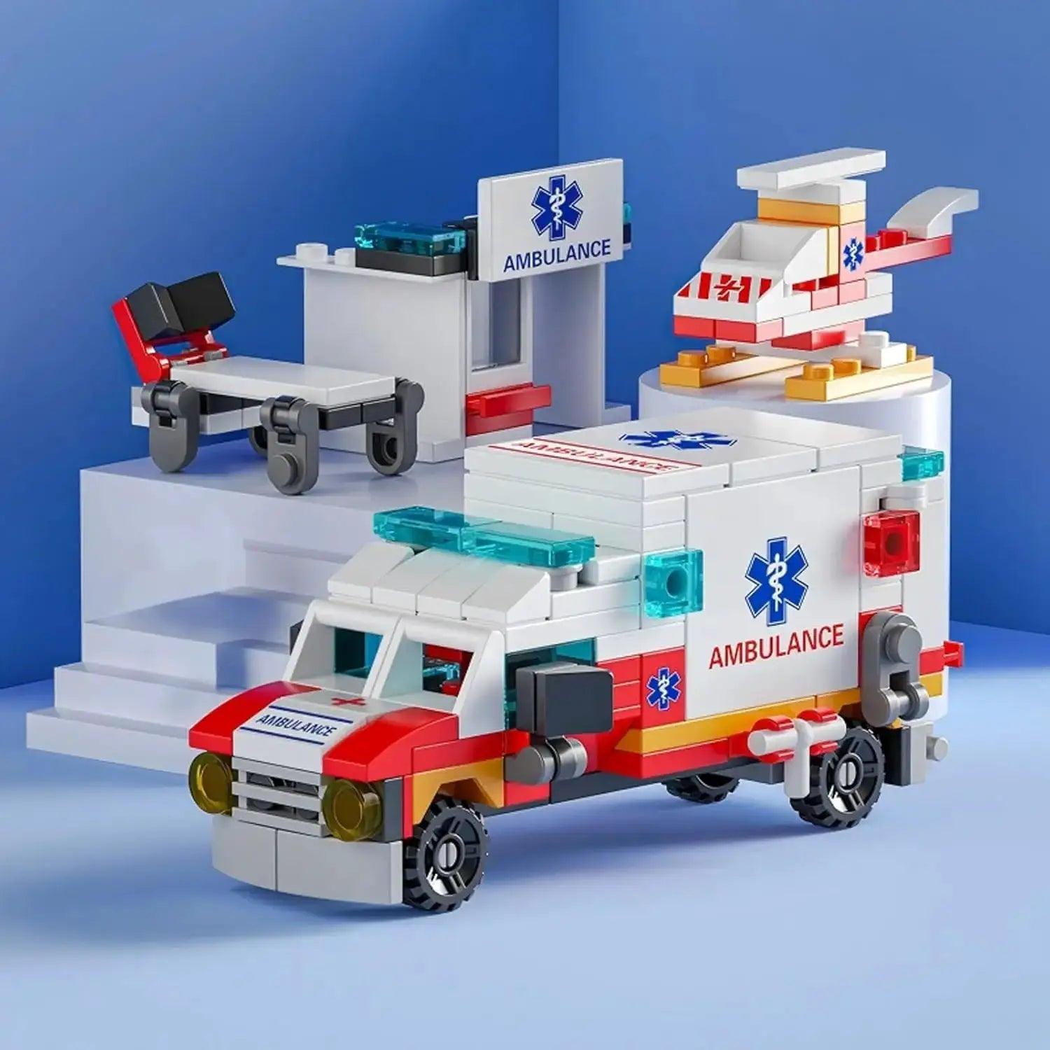  Ambulance Building Blocks Kit for STEM Easy to Assemble -  ToylandEU™
