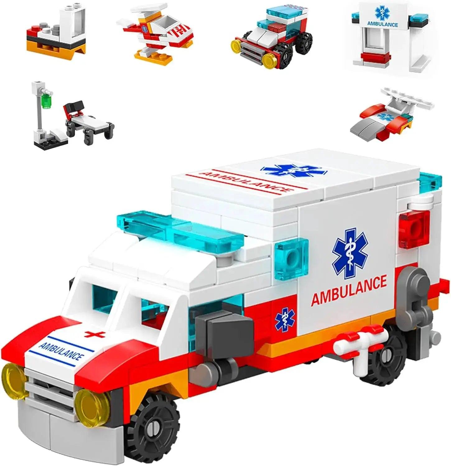  Ambulance Building Blocks Kit for STEM Easy to Assemble -  ToylandEU™