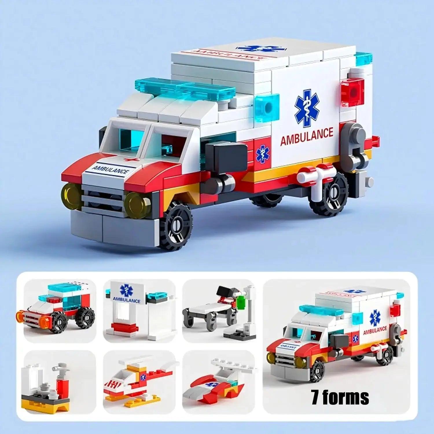  Ambulance Building Blocks Kit for STEM Easy to Assemble -  ToylandEU™
