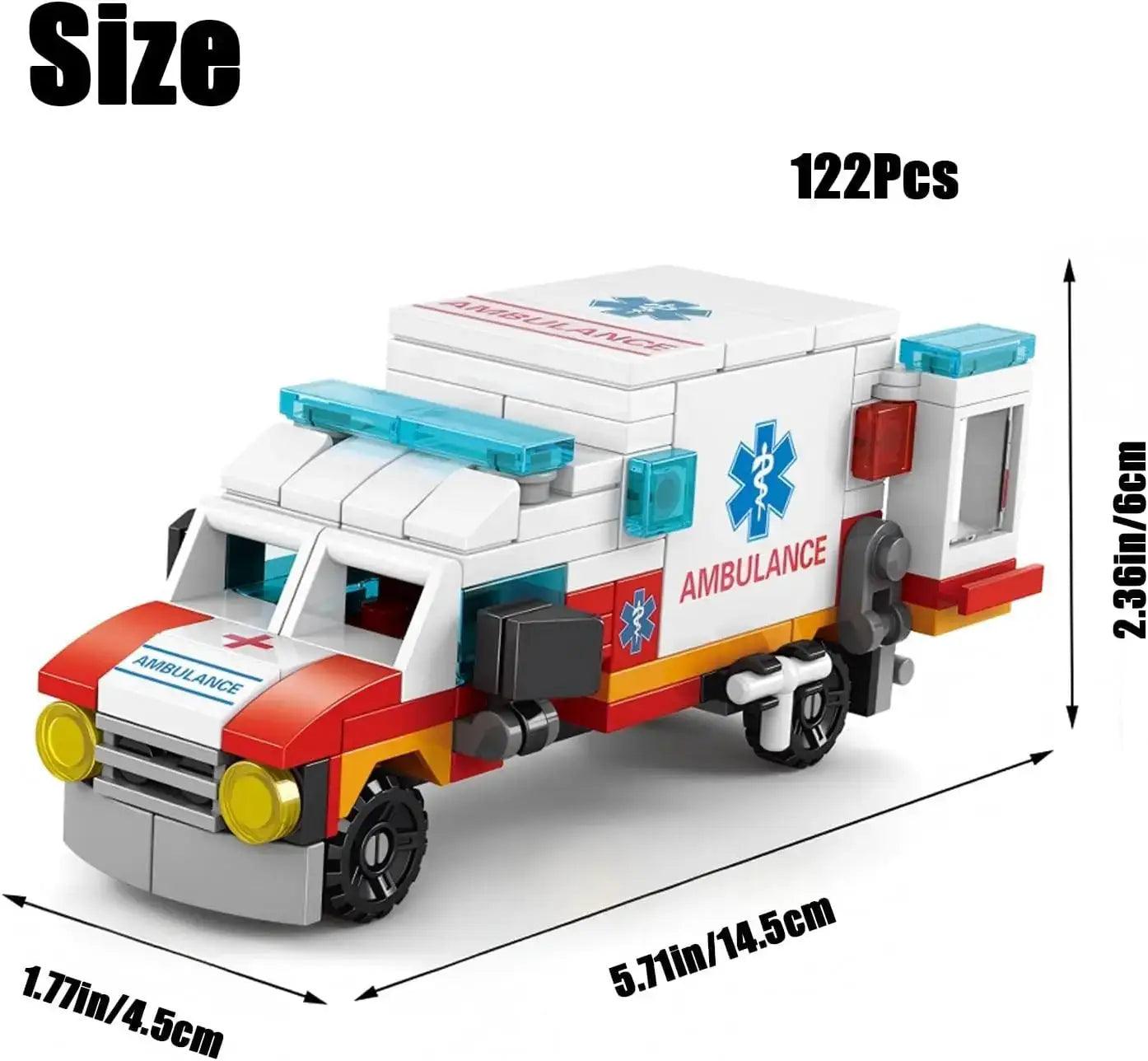  Ambulance Building Blocks Kit for STEM Easy to Assemble -  ToylandEU™