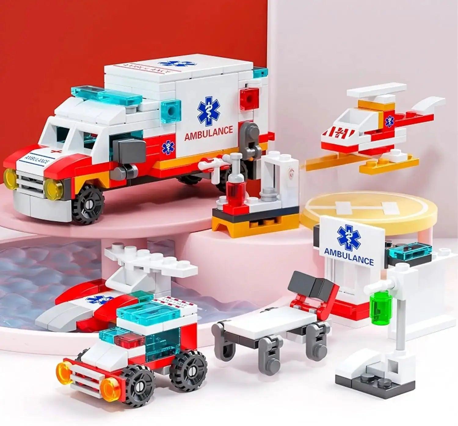  Ambulance Building Blocks Kit for STEM Easy to Assemble -  ToylandEU™