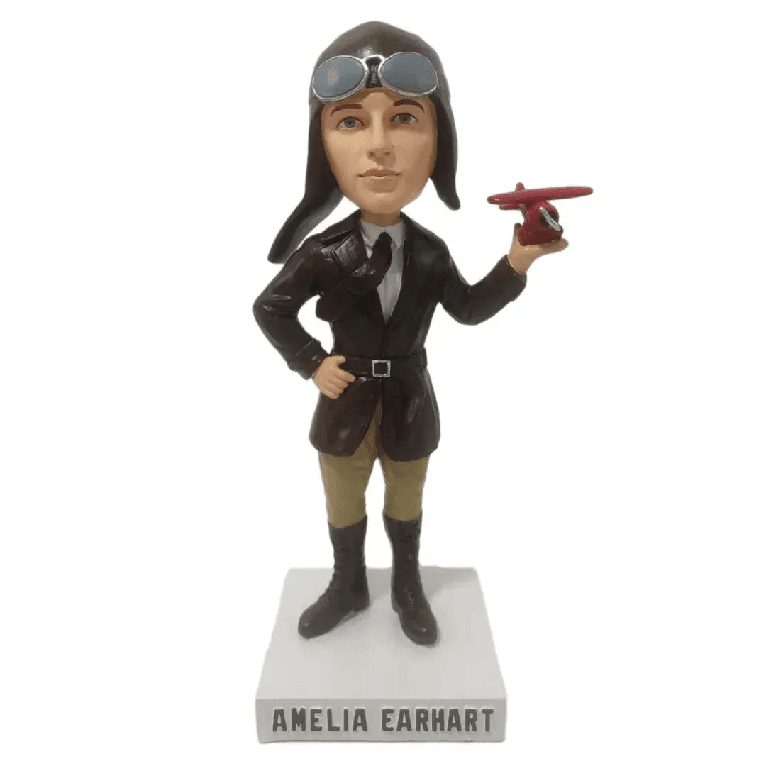 Amelia Earhart Bobblehead With Red Lockheed Vega 5B - ToylandEU