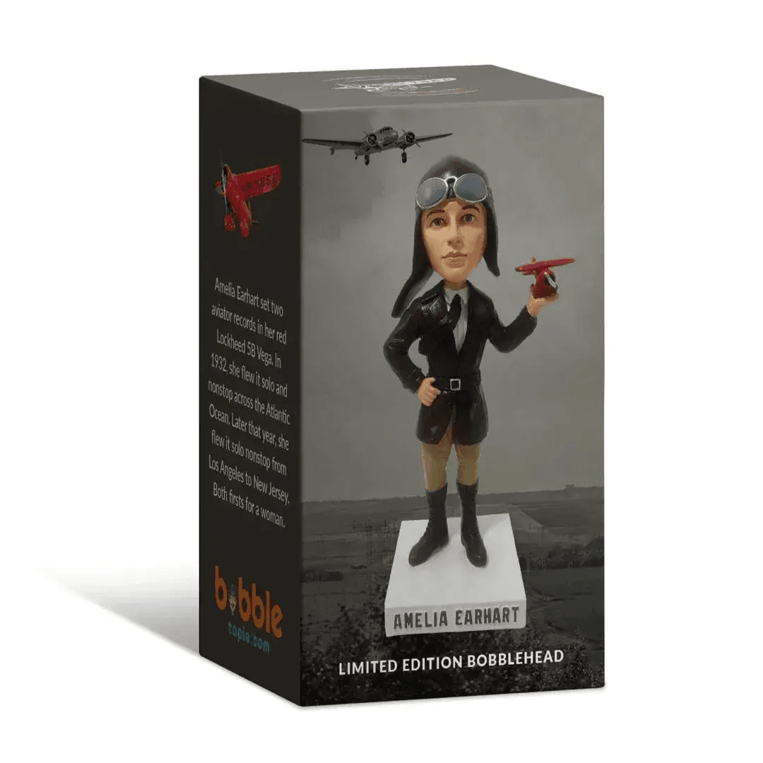 Amelia Earhart Bobblehead With Red Lockheed Vega 5B - ToylandEU