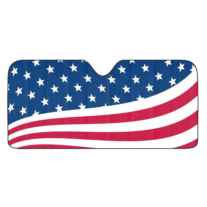 American Flag Car Sun Shade Reflective 59x27 UV Block - ToylandEU