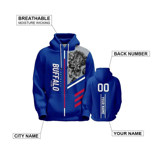  Personalized 3D Printed American Football Hoodies with Custom Name and Number - Stylish Sweatshirts for Men, Women, and Youth, Perfect Fan Gift -  ToylandEU™