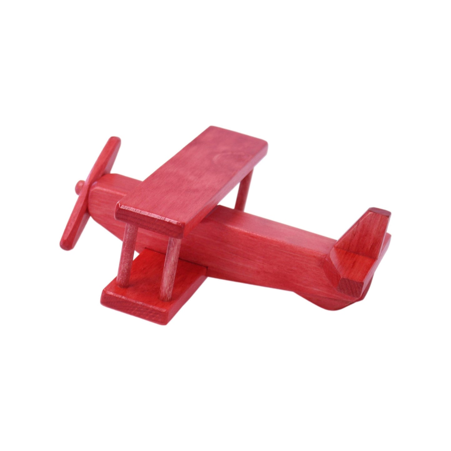 Amish Crafted Wooden Toy Airplane Spinning Propeller
