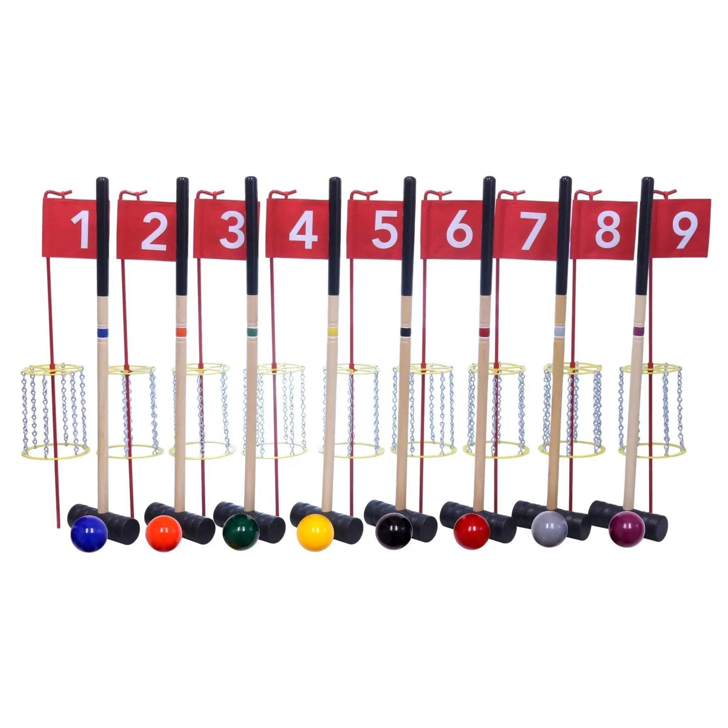 Amish-Made Deluxe Flag Croquet Golf Game Set, With Duffel Carry Bag - ToylandEU