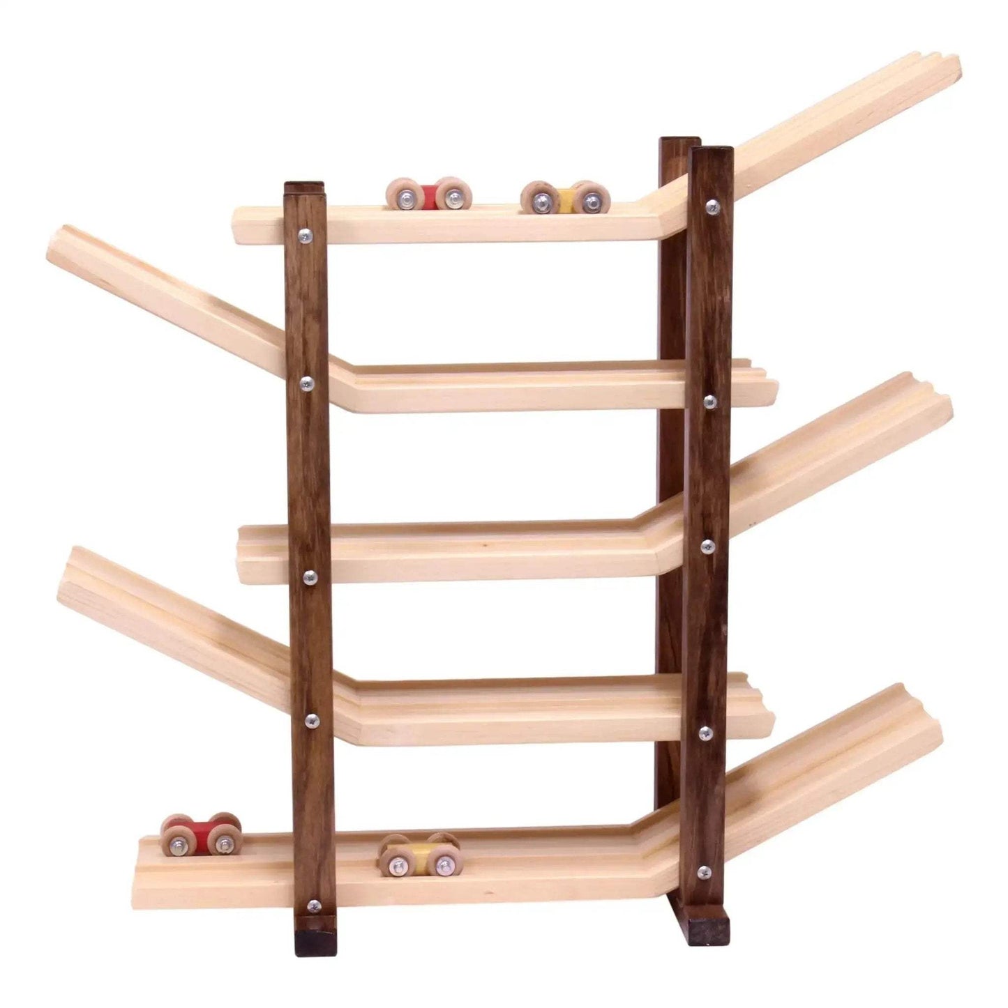 Amish-Made, Handcrafted Wooden Car Roller Racetrack Action Toy - ToylandEU