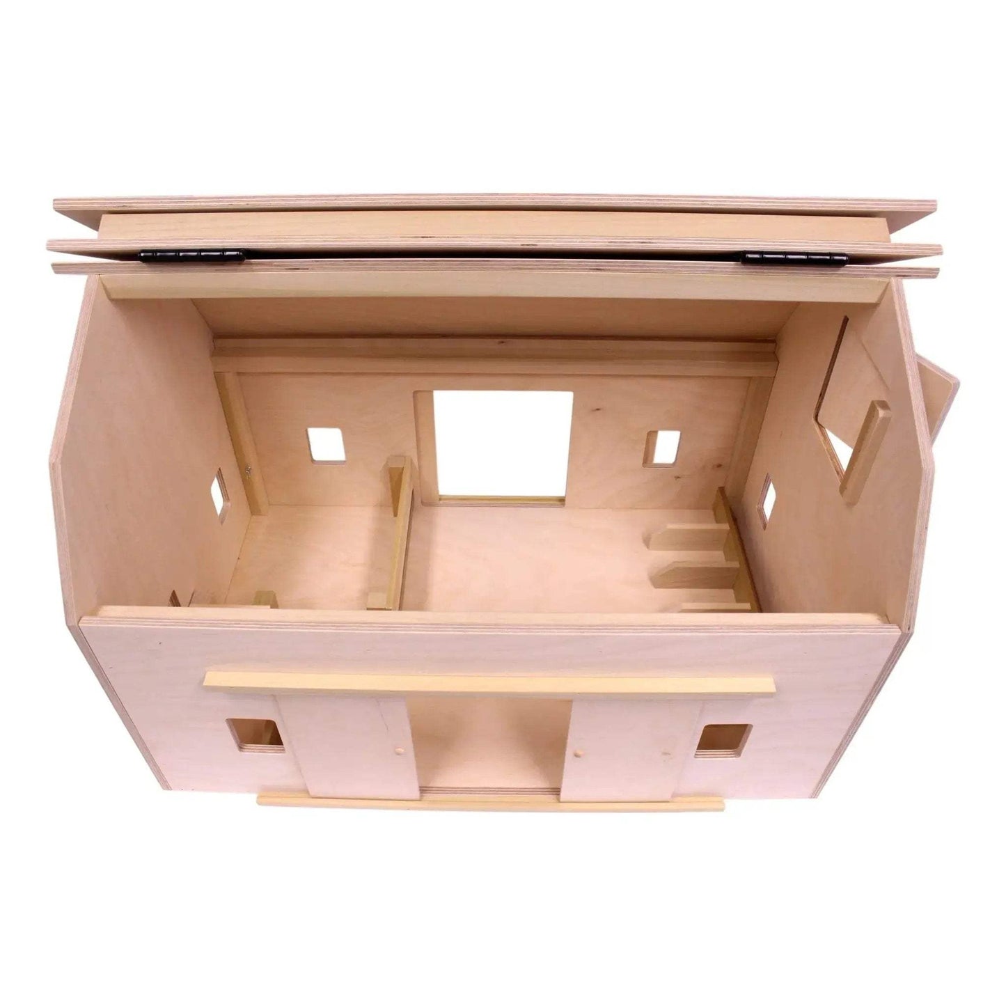 Amish-Made Large Wooden Hip-Roof Barn Toy, Unfinished - ToylandEU