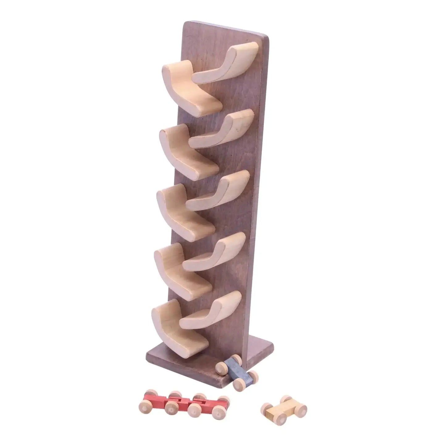 Amish-Made Mini Car Roller Wooden Toy, Pack of Cars Included - ToylandEU