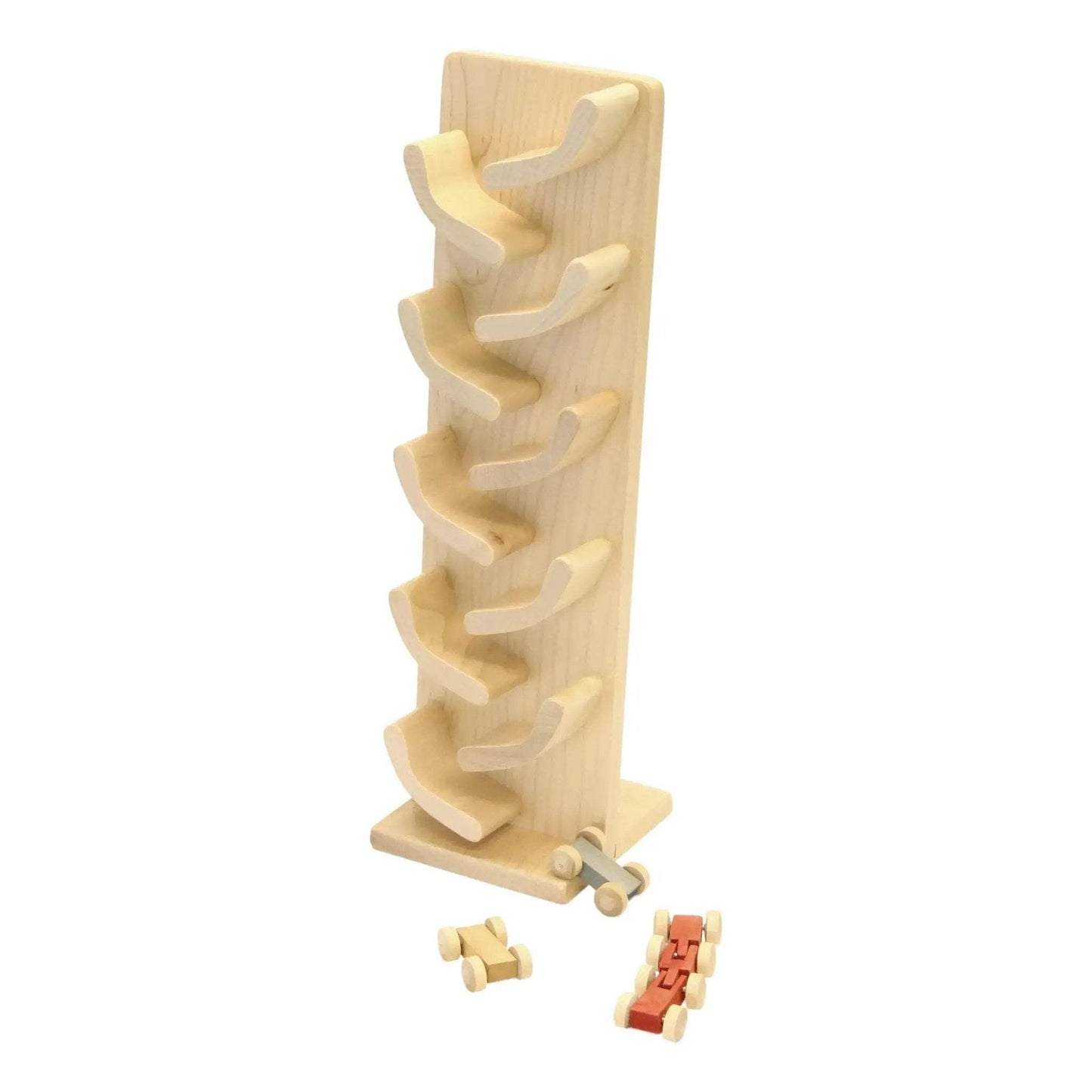Amish-Made Mini Car Roller Wooden Toy, Pack of Cars Included - ToylandEU