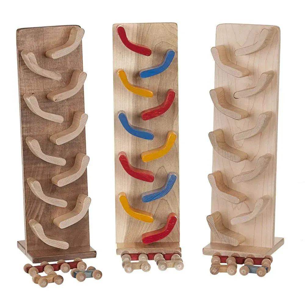 Amish-Made Mini Car Roller Wooden Toy, Pack of Cars Included - ToylandEU