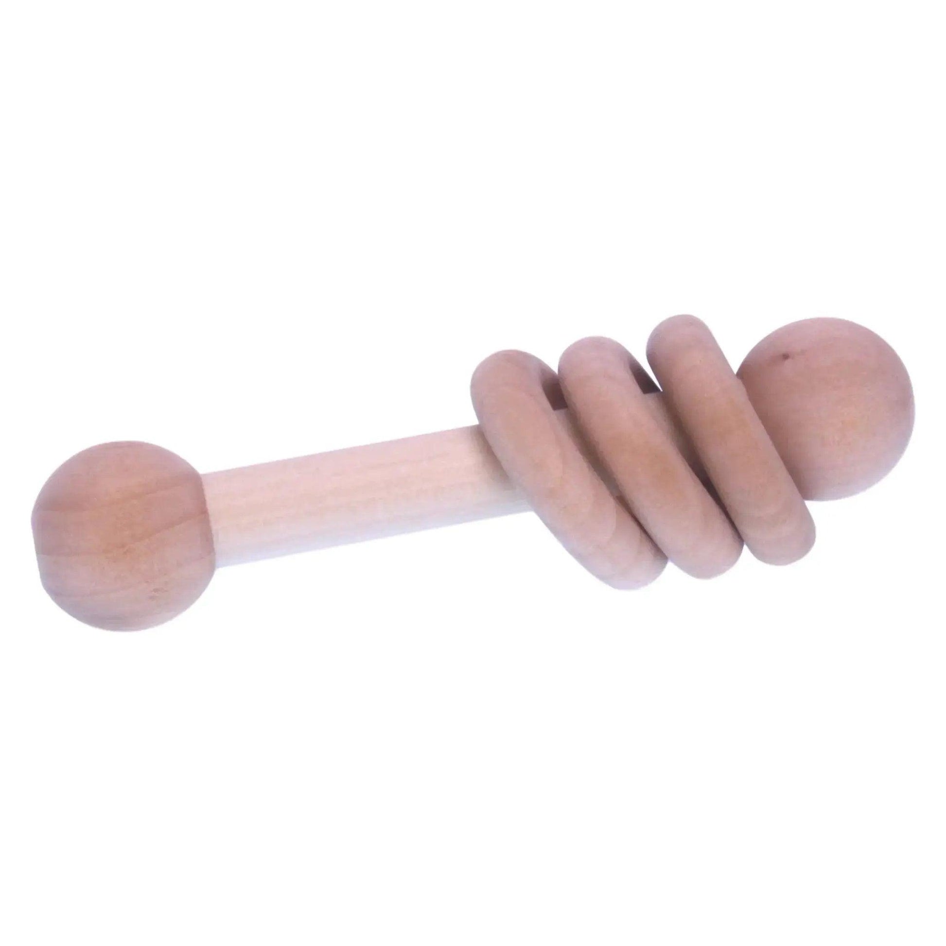  Amish Made Wooden Baby Rattle Unfinished Safe Baby Toy -  ToylandEU™