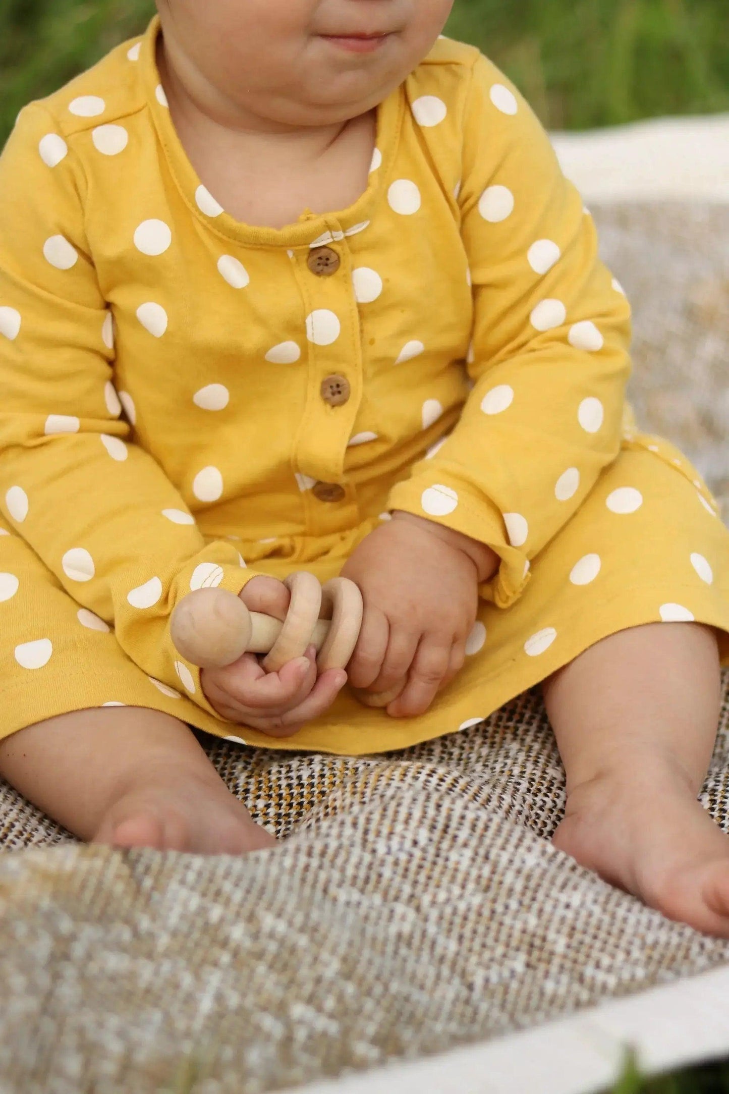  Amish Made Wooden Baby Rattle Unfinished Safe Baby Toy -  ToylandEU™
