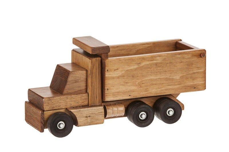 Amish Made Wooden Dump Truck For Kids Safe Finish