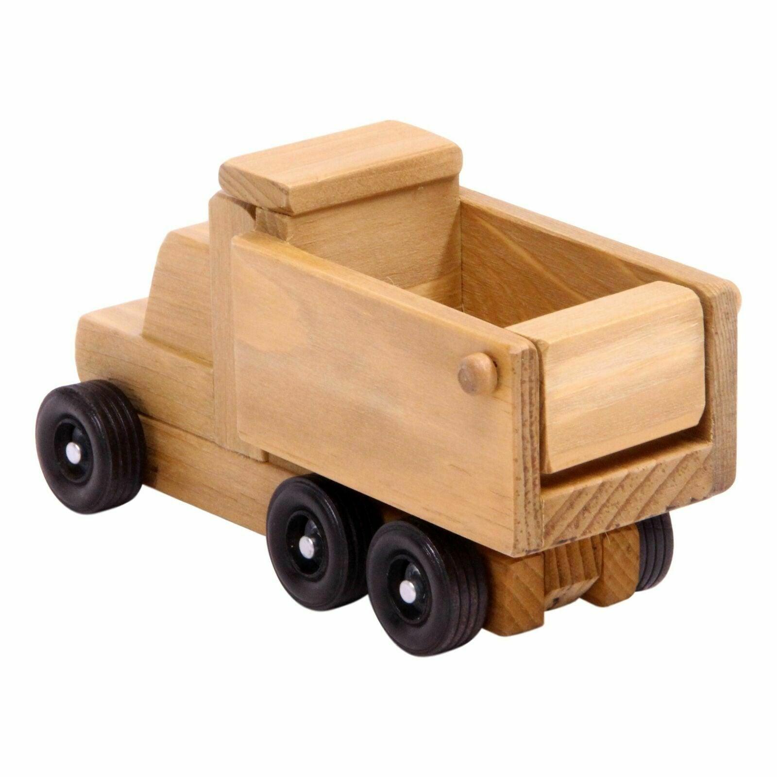 Amish Made Wooden Dump Truck For Kids Safe Finish