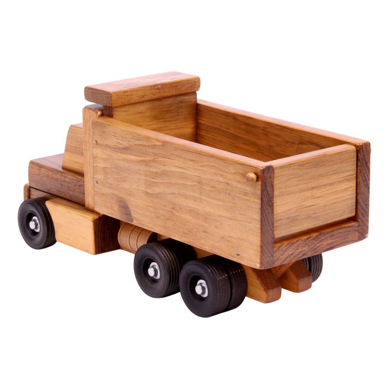 Amish Made Wooden Dump Truck For Kids Safe Finish