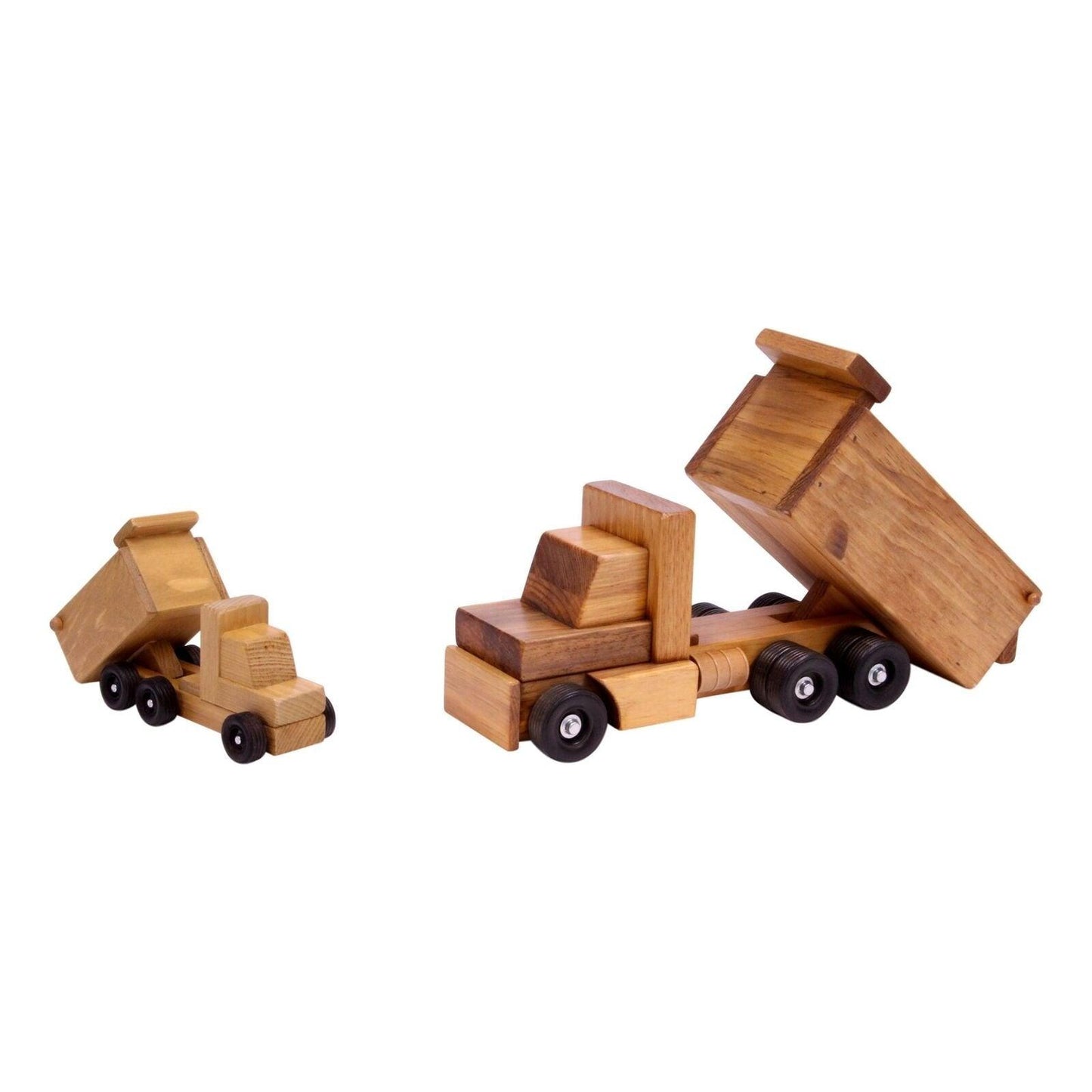 Amish Made Wooden Dump Truck For Kids Safe Finish