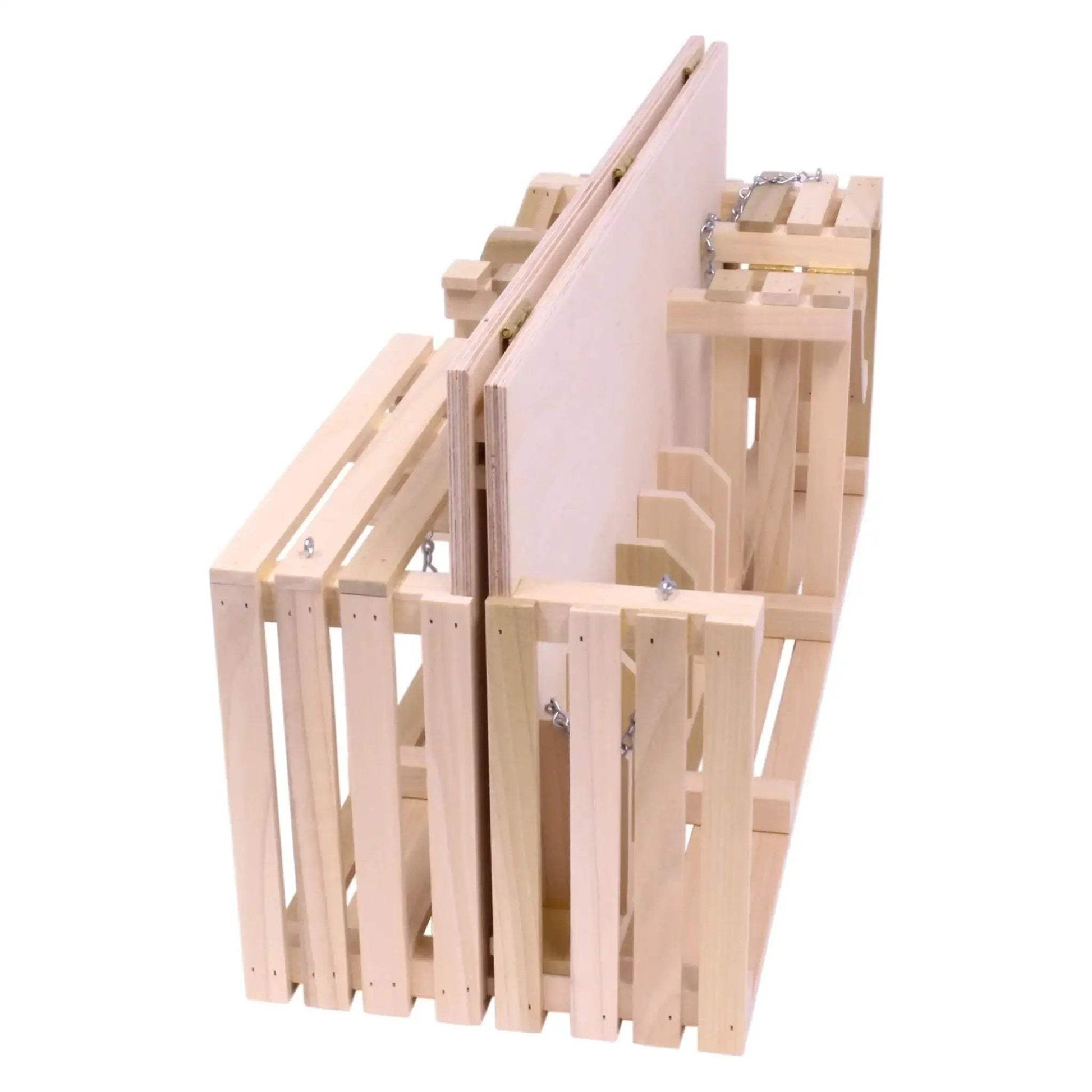 Amish-Made Wooden Folding Stock Yard Farm Toy, Unfinished - ToylandEU