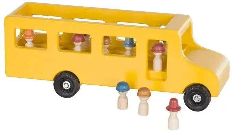 Amish-Made Wooden School Bus Toy, Child Safe Finish - ToylandEU