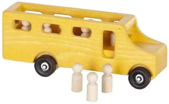 Amish-Made Wooden School Bus Toy, Child Safe Finish - ToylandEU