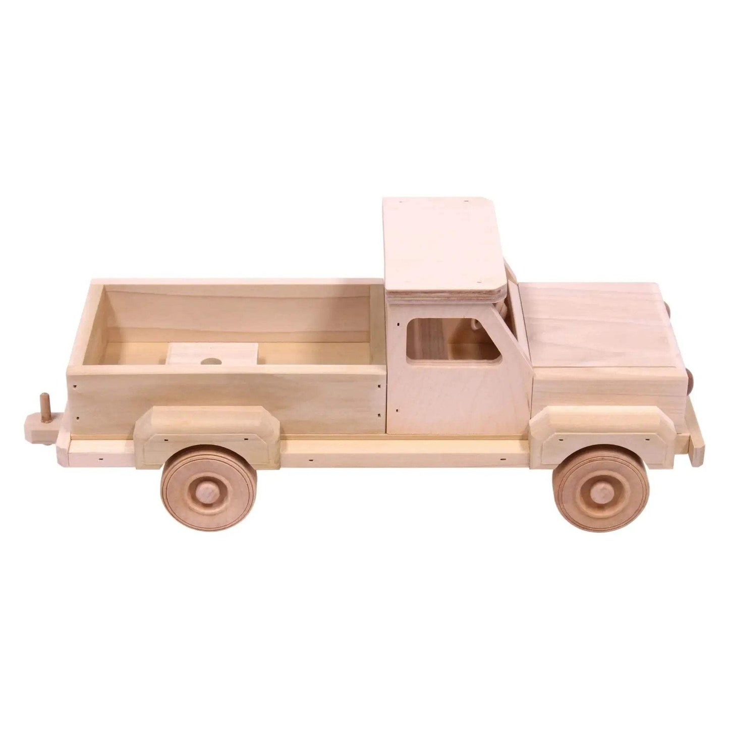 Amish-Made Wooden Toy Pickup and Gooseneck Trailer Set - ToylandEU