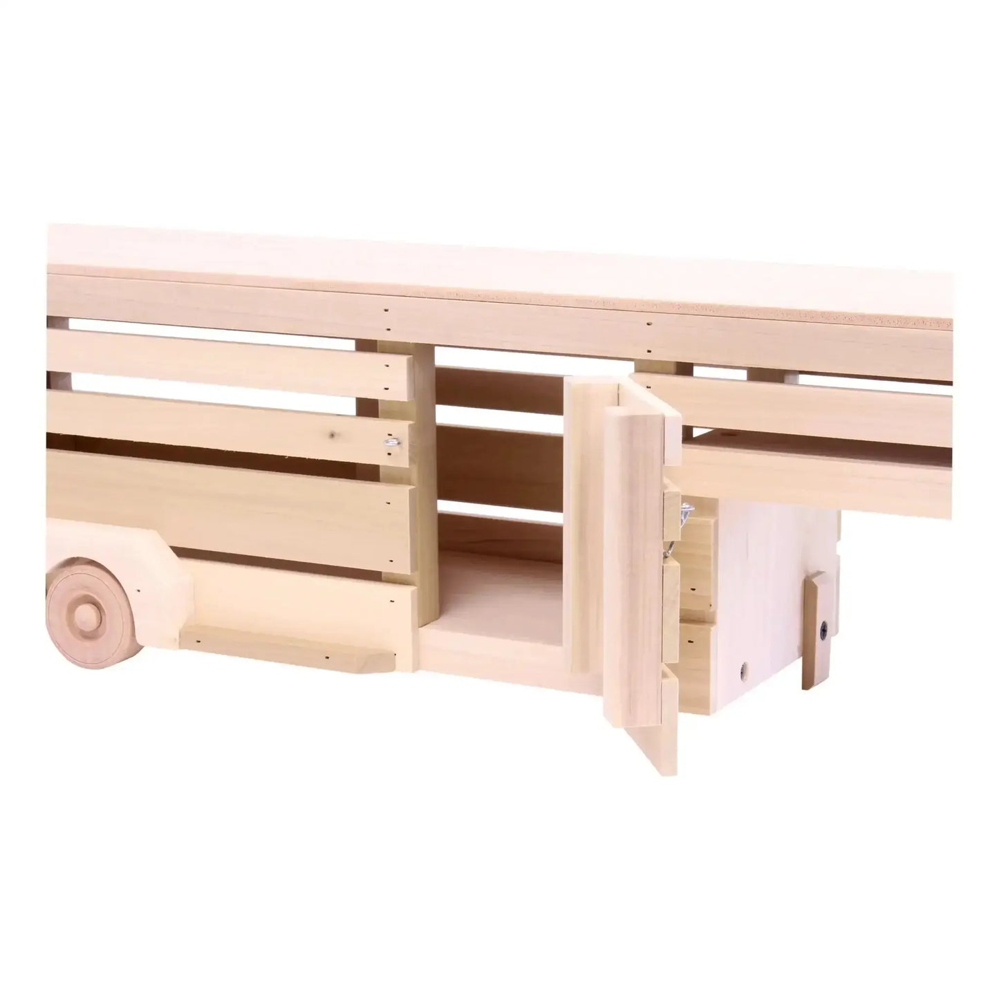 Amish-Made Wooden Toy Pickup and Gooseneck Trailer Set - ToylandEU
