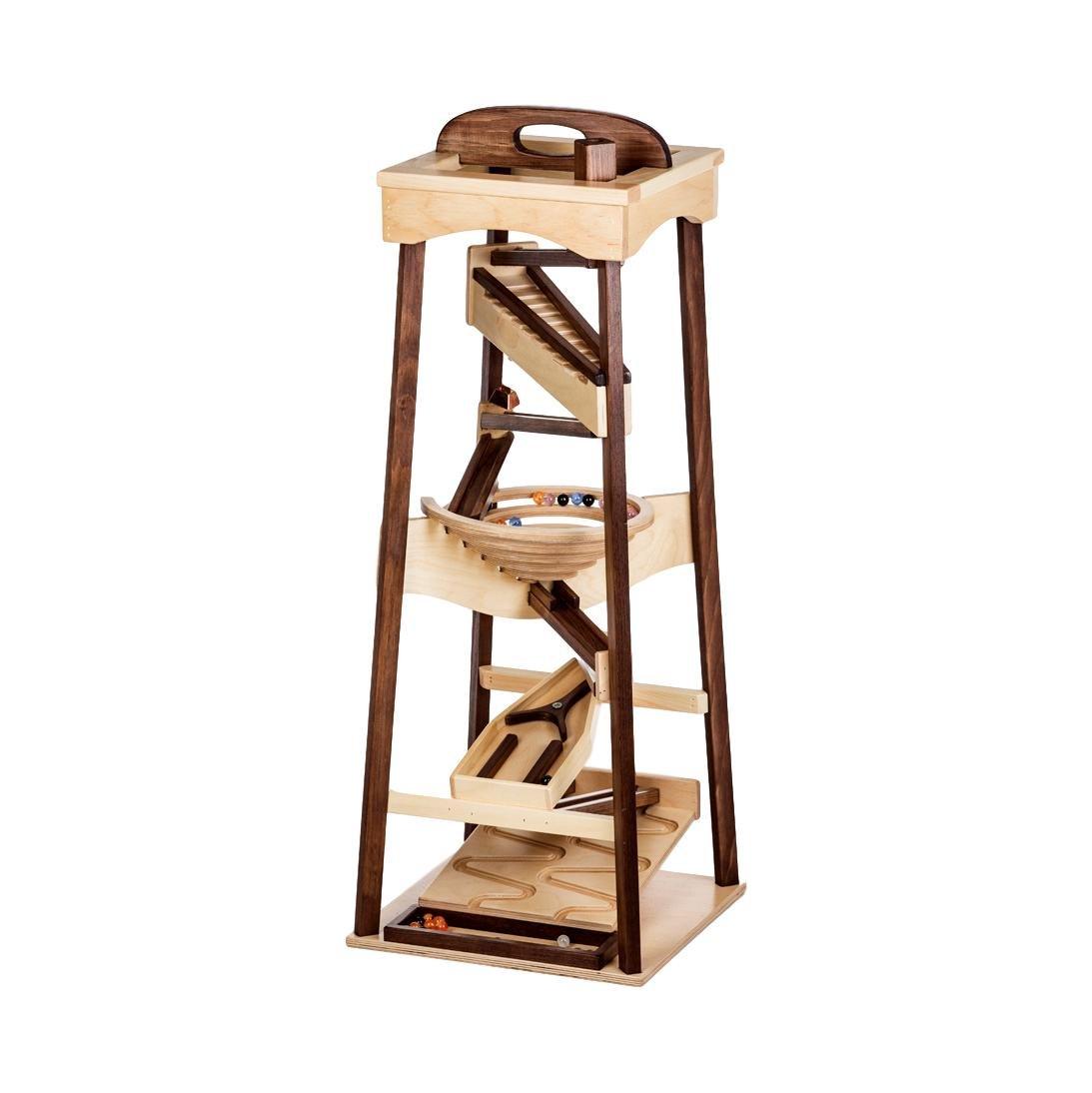 Amish Marble Pyramid Run Handcrafted Wooden Toy Kids