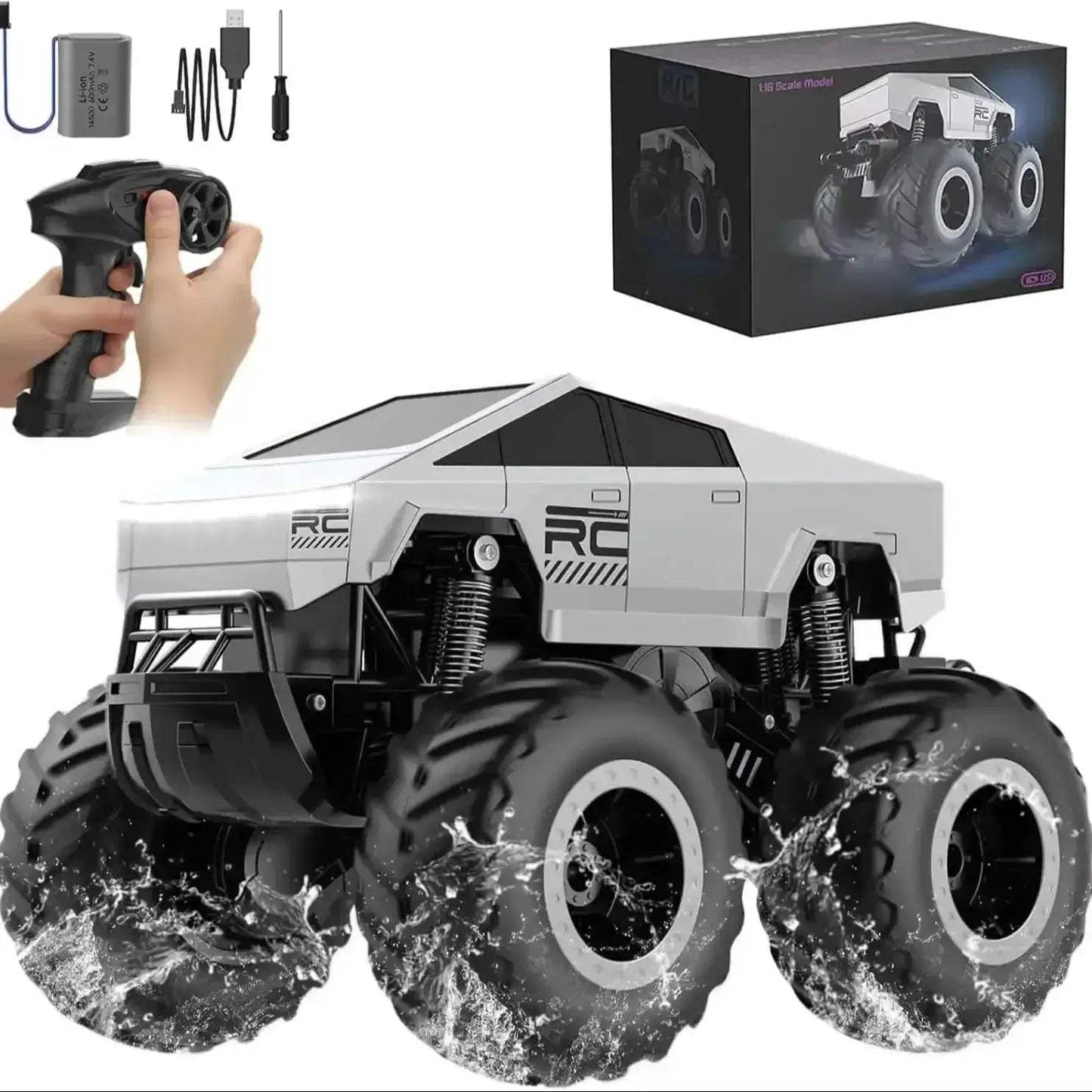 Amphibious 4WD RC Truck All Terrain Off Road Vehicle - ToylandEU