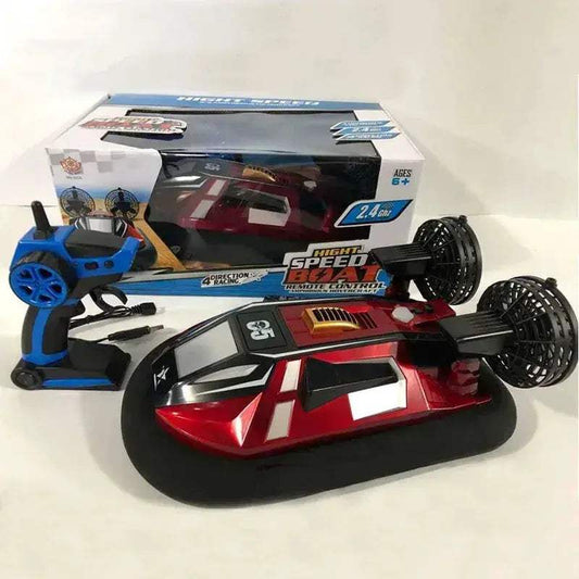 Amphibious Hovercraft Remote Control Boat High Speed Warship Simulation - ToylandEU