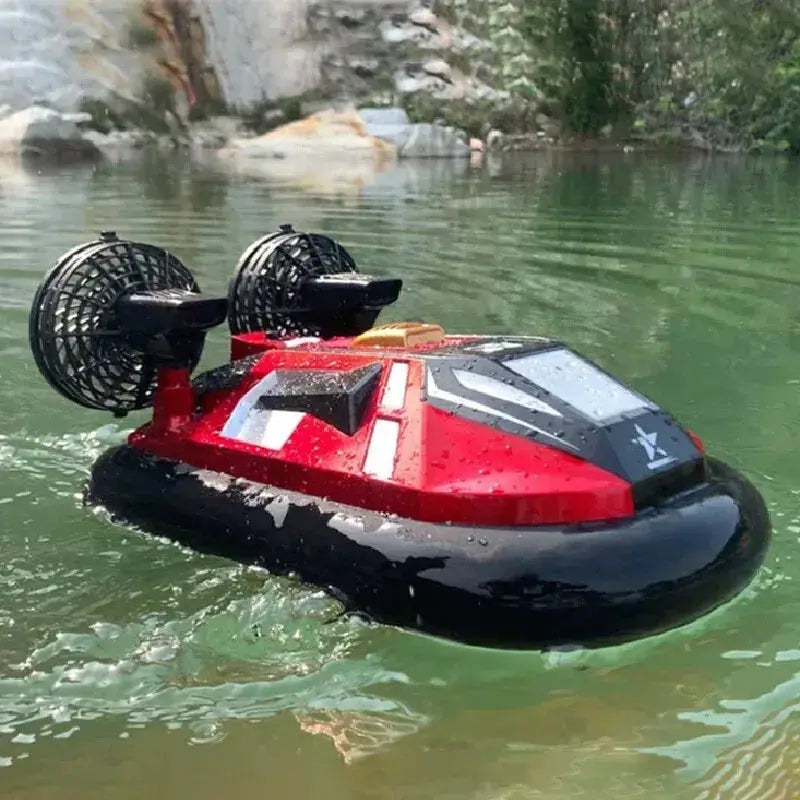 Amphibious Hovercraft Remote Control Boat High Speed Warship Simulation - ToylandEU