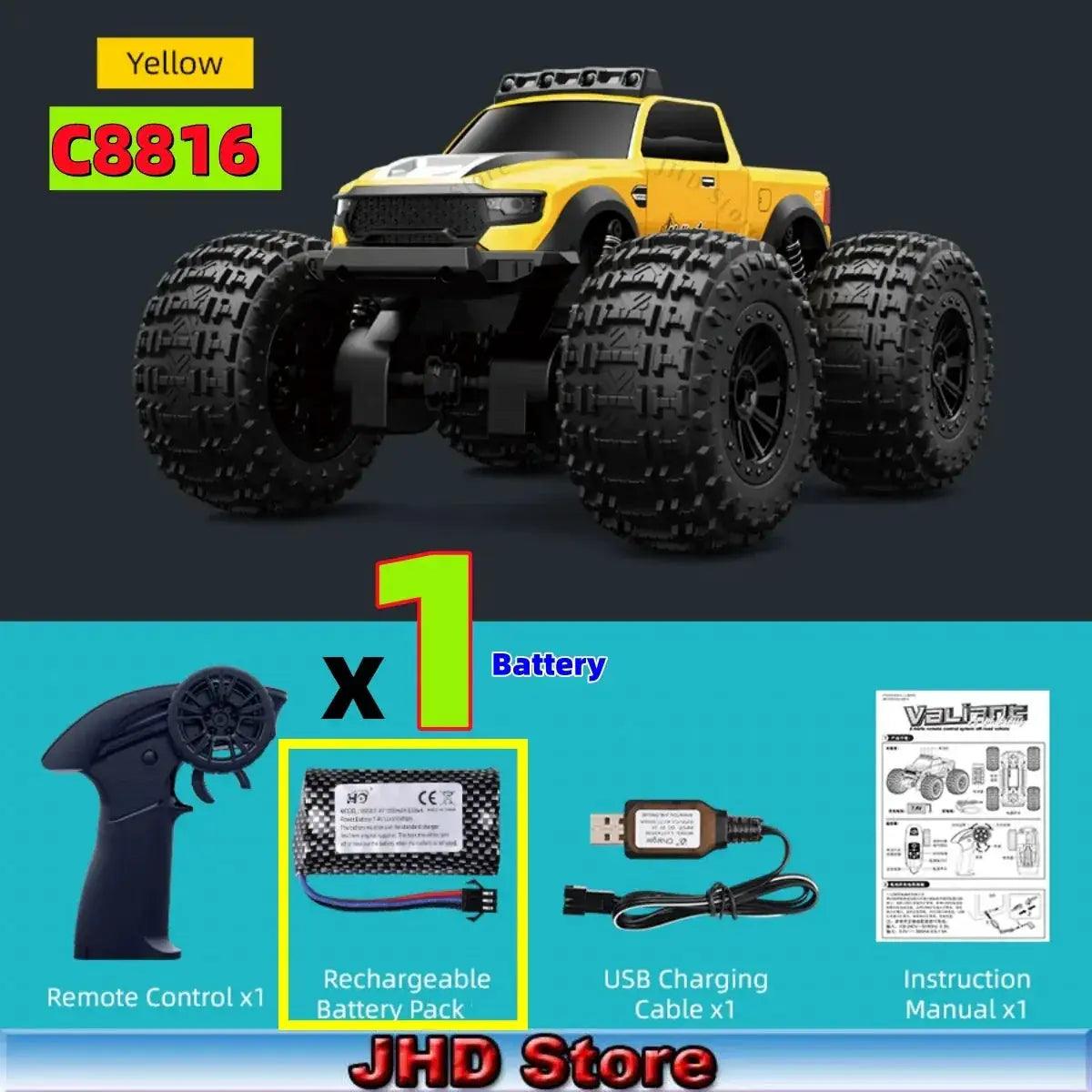 Amphibious RC Car 4WD Off Road Monster With LED Light -  ToylandEU™