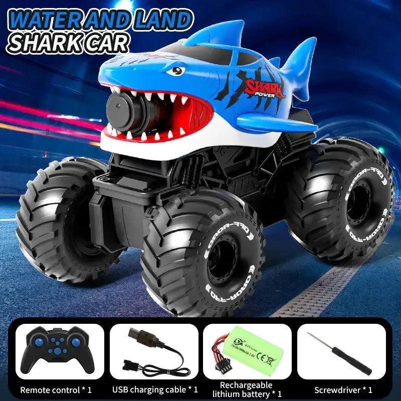  Amphibious RC Car Shark Waterproof 10m Range Water Gun -  ToylandEU™