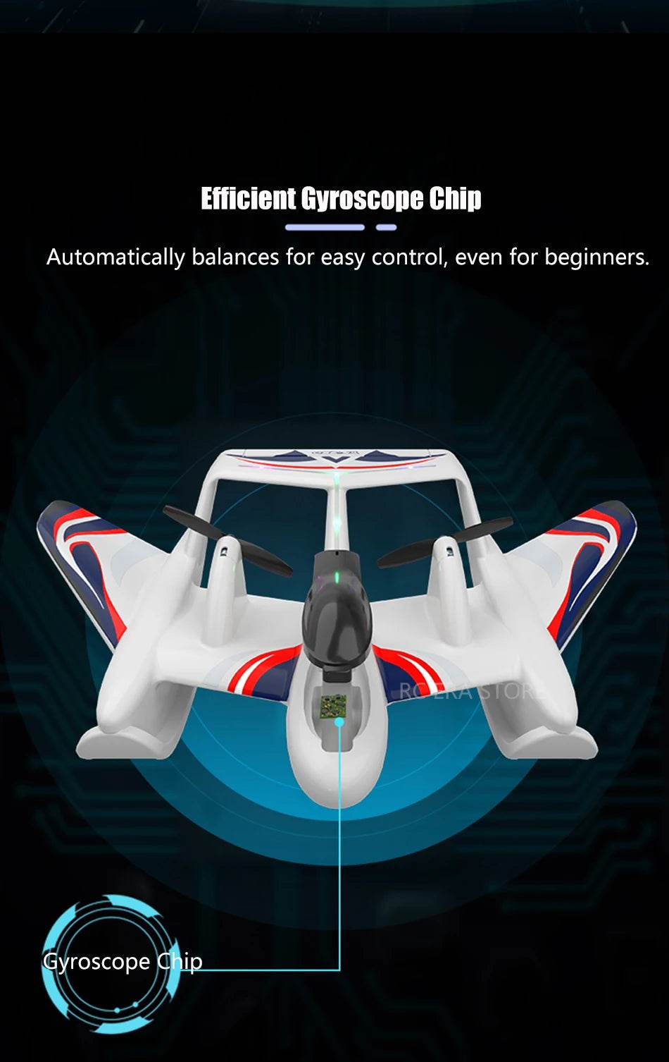 Amphibious Waterproof Gyro Stabilized EPP Foam RC Plane - ToylandEU