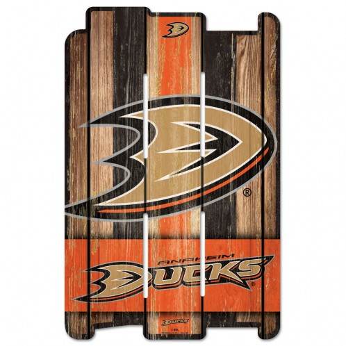 Anaheim Ducks 11x17 Wood Fence Sign Retro Whitewash - ToylandEU