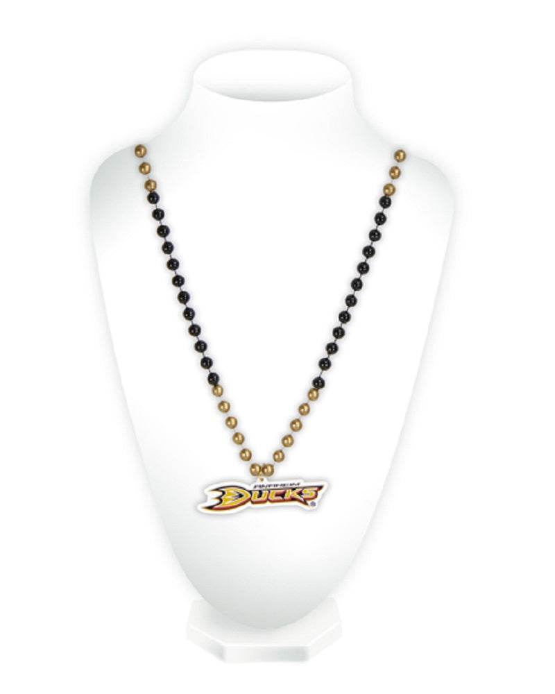 Anaheim Ducks Beads With Medallion Mardi Gras Style Jewelry - ToylandEU