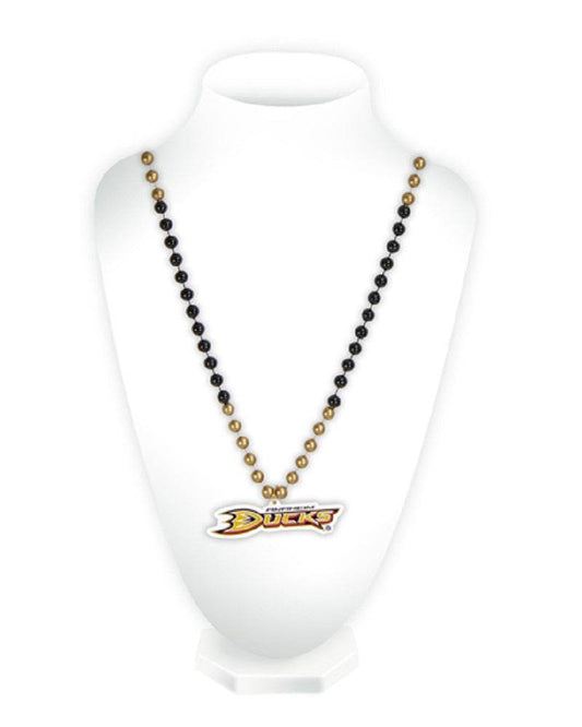 Anaheim Ducks Beads With Medallion Mardi Gras Style Jewelry - ToylandEU