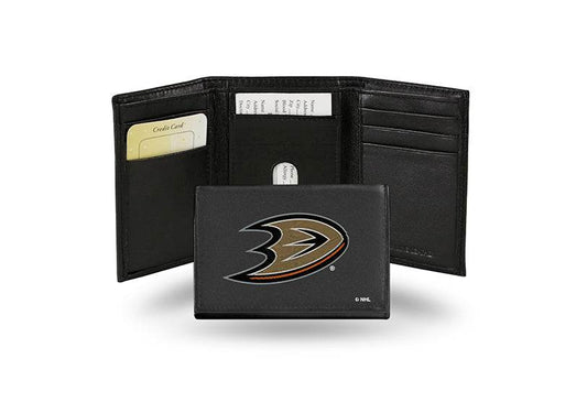 Anaheim Ducks Embroidered Leather Tri Fold Card Wallet Elite - ToylandEU