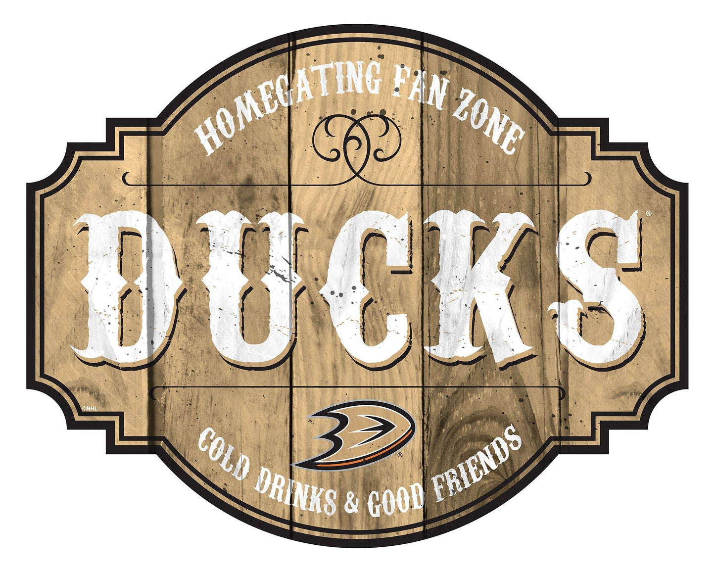 Anaheim Ducks Wood Sign 12 Inch Homegating Tavern Decor - ToylandEU