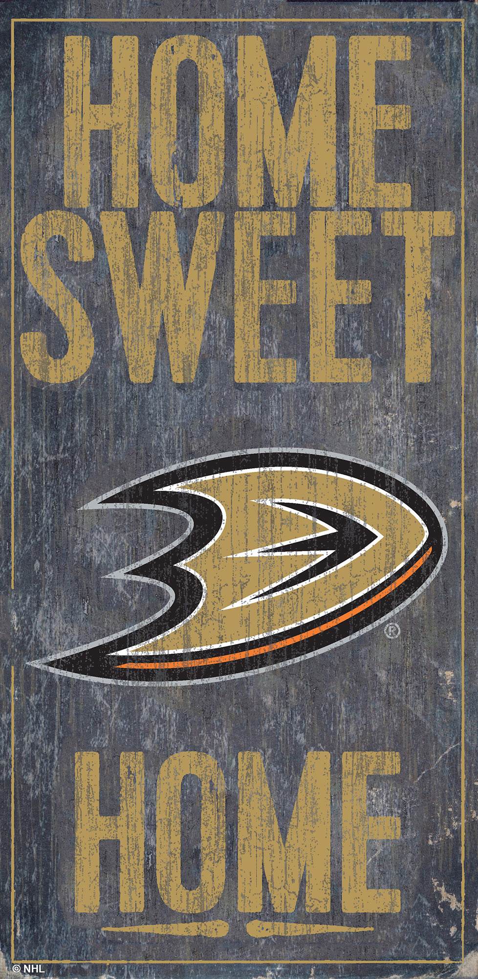 Anaheim Ducks Wood Sign 6x12 Home Sweet Home Distressed - ToylandEU
