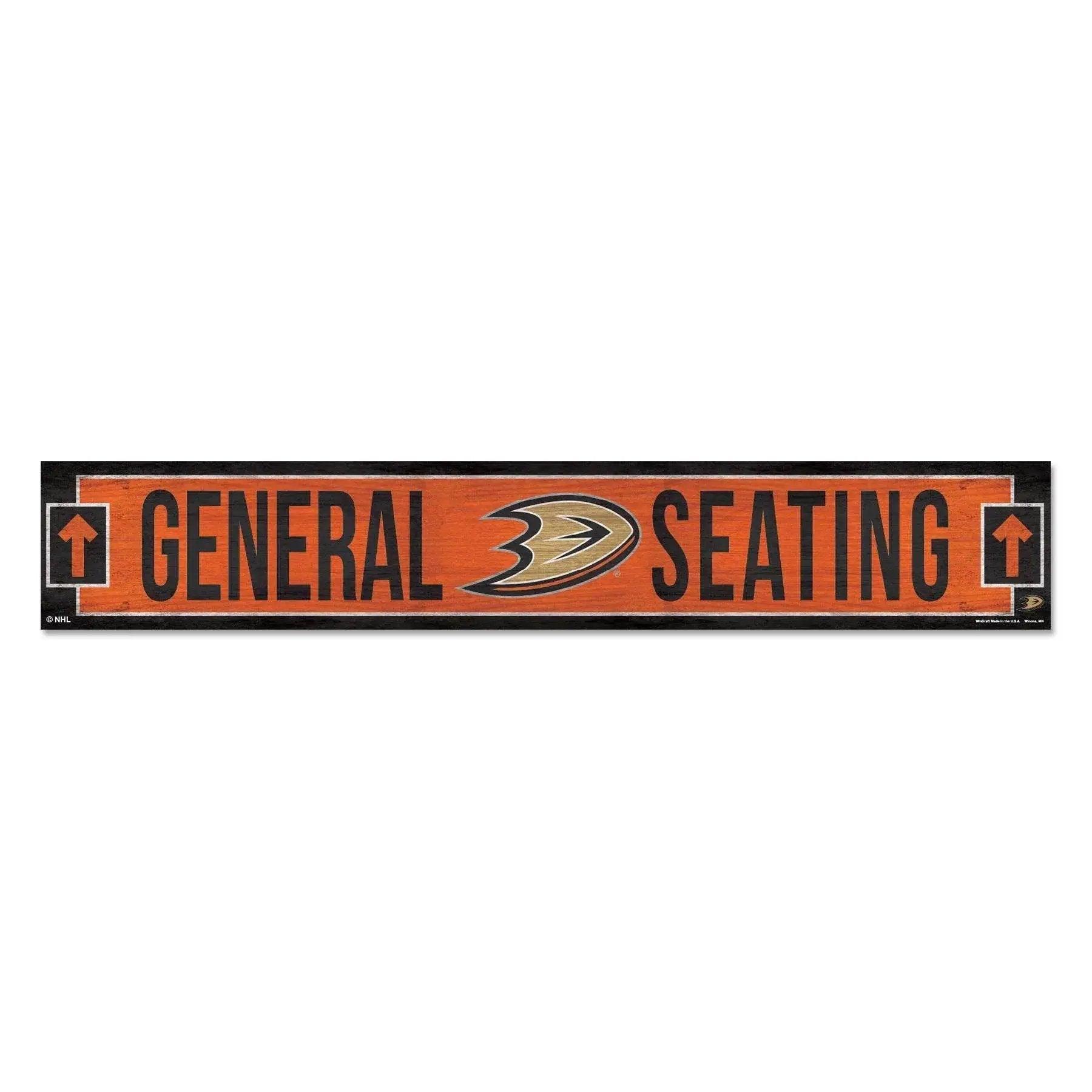  Anaheim Ducks Wood Sign 6x36 General Seating Plaque -  ToylandEU™