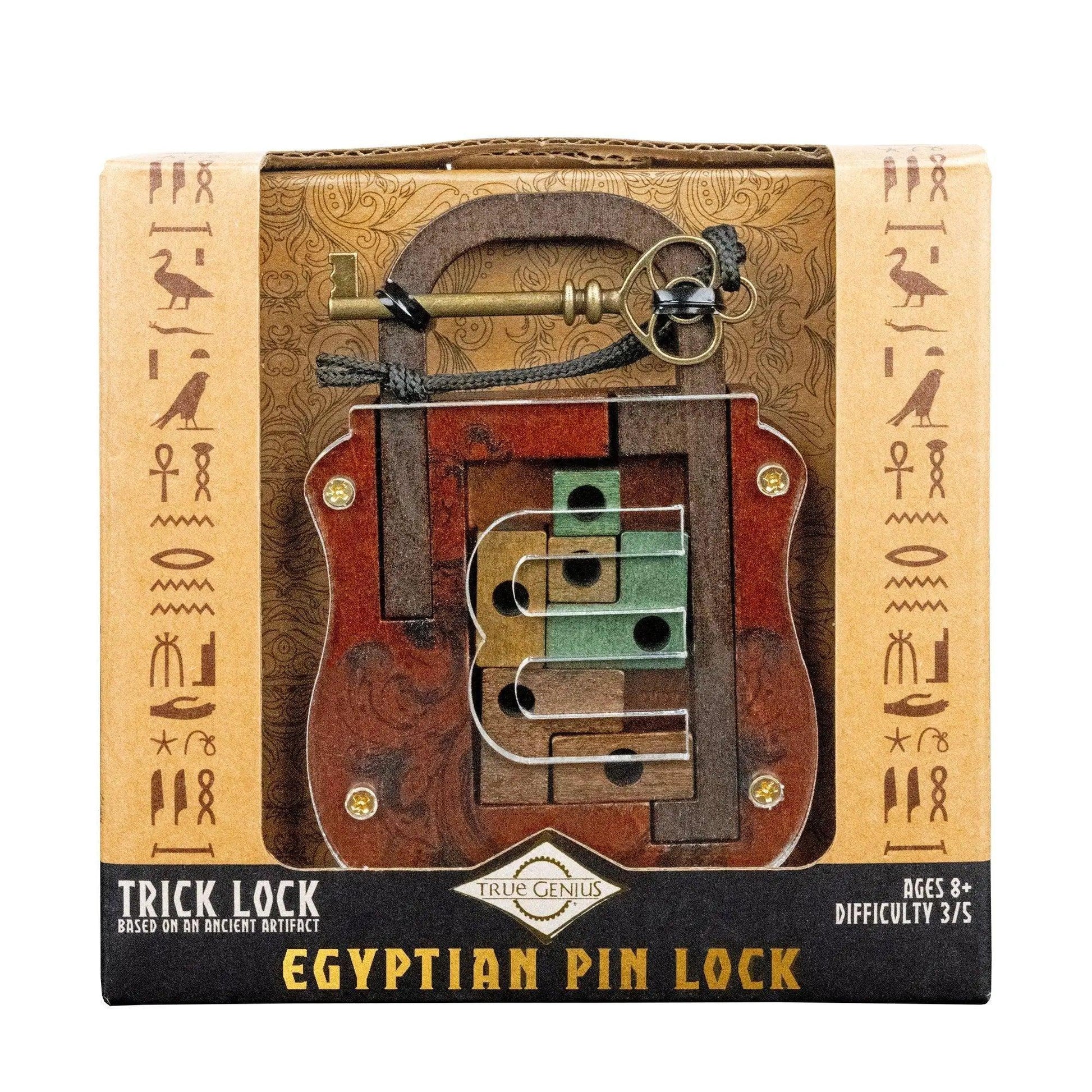  Ancient Egyptian Pin Lock Puzzle Key Tool Brainpower -  ToylandEU™